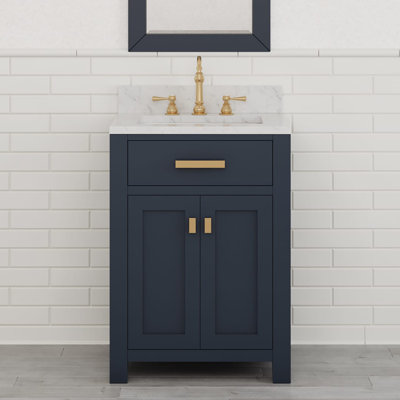 Minnetrista Single Bathroom Vanity with Marble Top