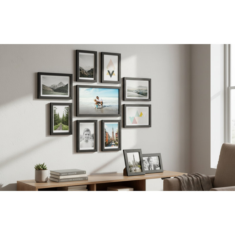 Picture Frame - Set of 7, Black
