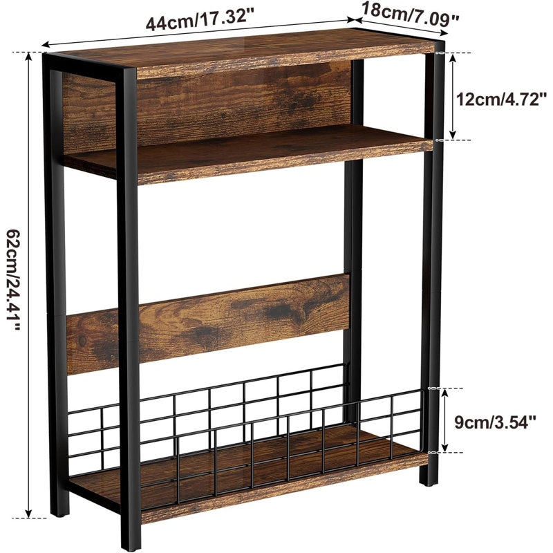 Free Standing Magazine Rack, Brown