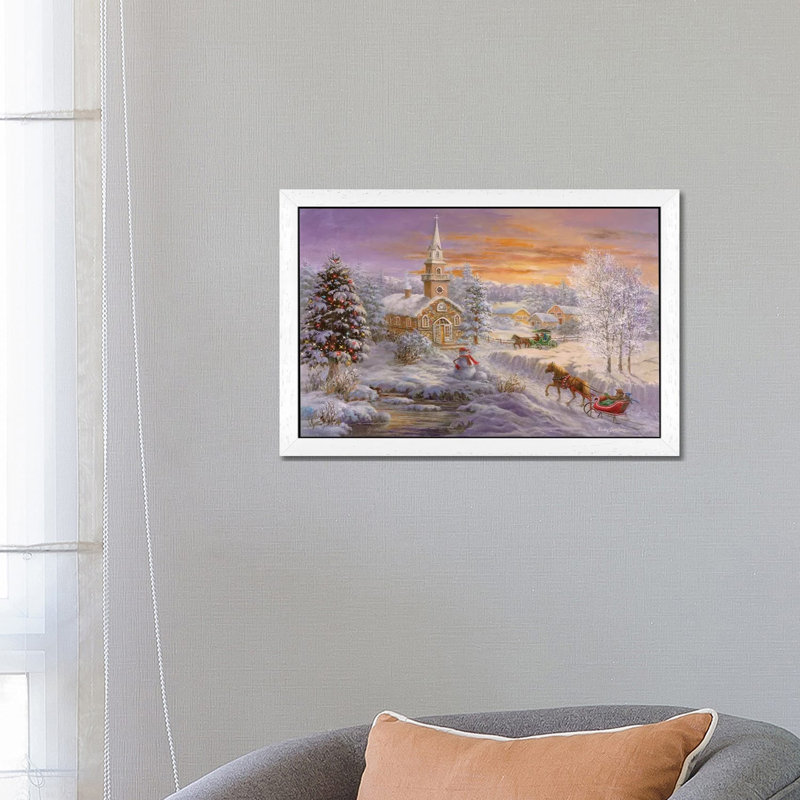 Holiday Worship by Nicky Boehme - Floater Frame Painting on Canvas, White, 152.5 cm H x 101.5 cm W