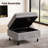 35" Wide Upholstered Seat Cushion Comfy Storage Down Ottoman-1108141125