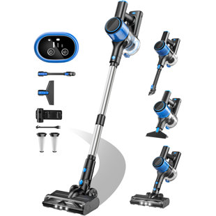 Cordless Vacuum Cleaner, 8 In 1 Powerful Suction Lightweight Vacuum Cleaner For Home, Led Display, 3 Suction Modes, 45mins Detachable Battery Vacuum For Hard Floor Carpet Pet Hair