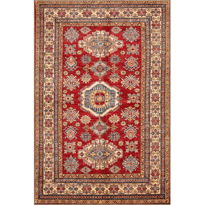 Red Themed Traditional Floral Patterned Vintage Decorative Rug Machine Washable
