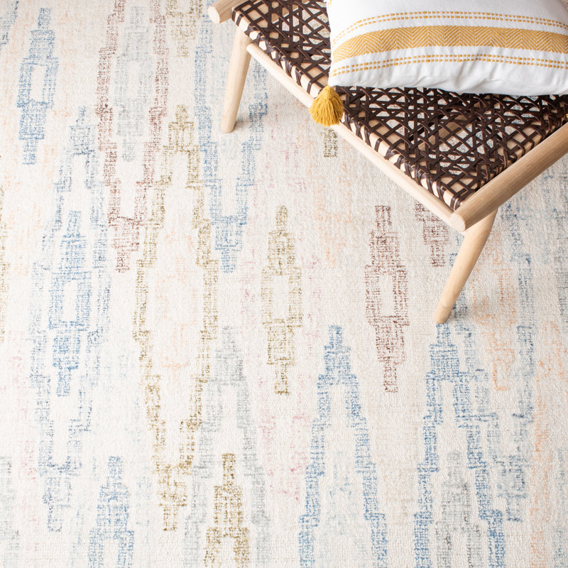 Tapis en laine et en coton touffeté à la main Prairie Grove Drive, Rectangle 3 pi x 5 pi