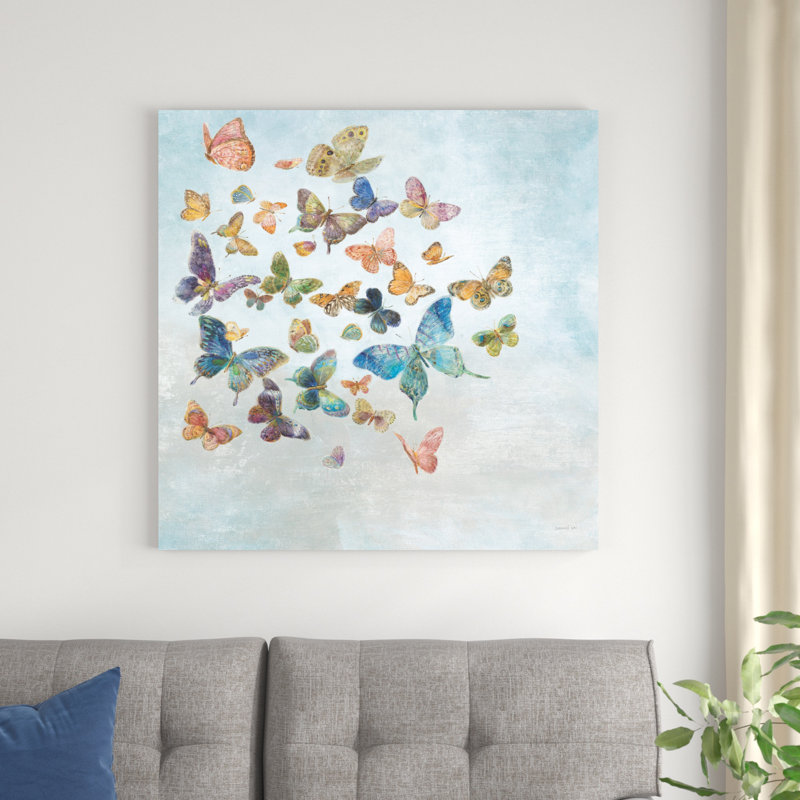 Beaux papillons avec lumière V3, H 36 po x l 36 po