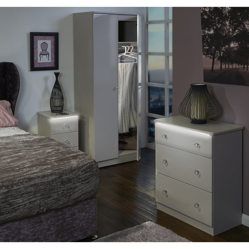 Fully Assembled Lumiere 2 Door Wardrobe