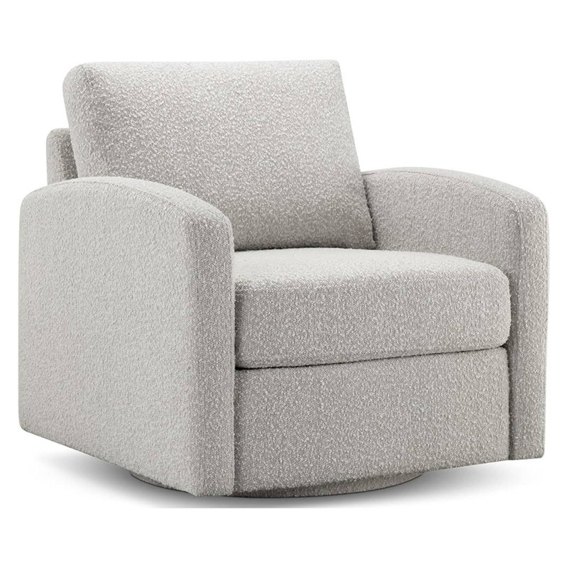 Chaise pivotante Grazia - gris, Polyester crème