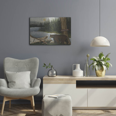 Millwood Pines 'Northwoods Bear Crop' by David Carter Brown Metal Wall Art