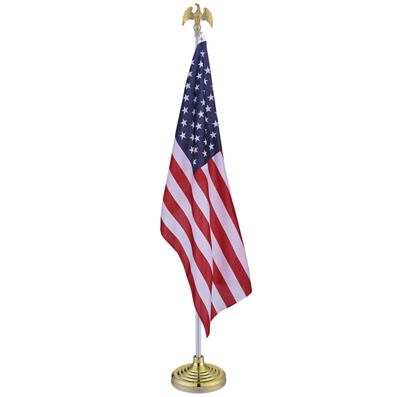 Ensemble de 2 drapeaux en aluminium, H 97,83 po x l 11,81 po