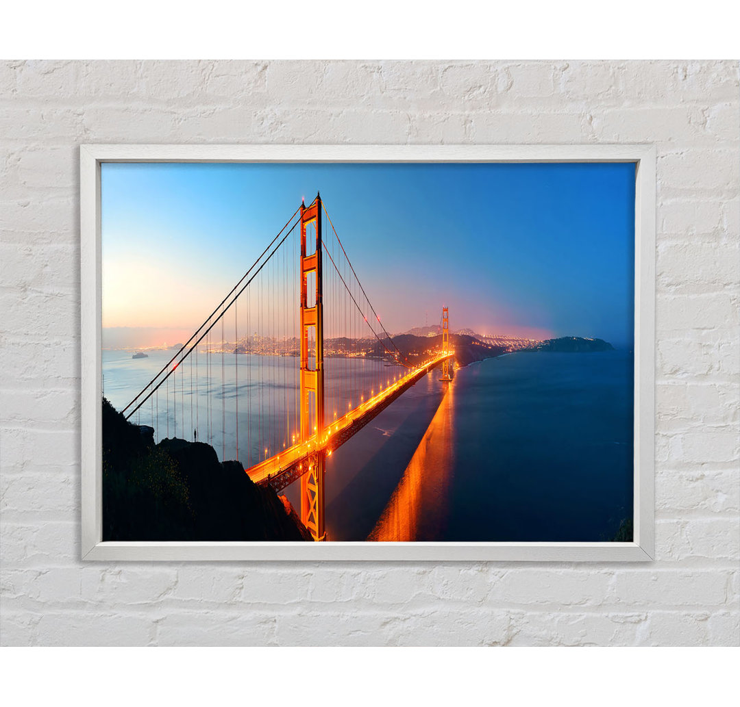 Reflections Of The Golden Gate Bridge - Einzelbildrahmen Kunstdrucke auf Leinwand