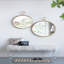 Miroir mural 22 "x 28" avec cadre en fer doré, miroir décoratif pour le salon, le vestibule, le bureau-259498565