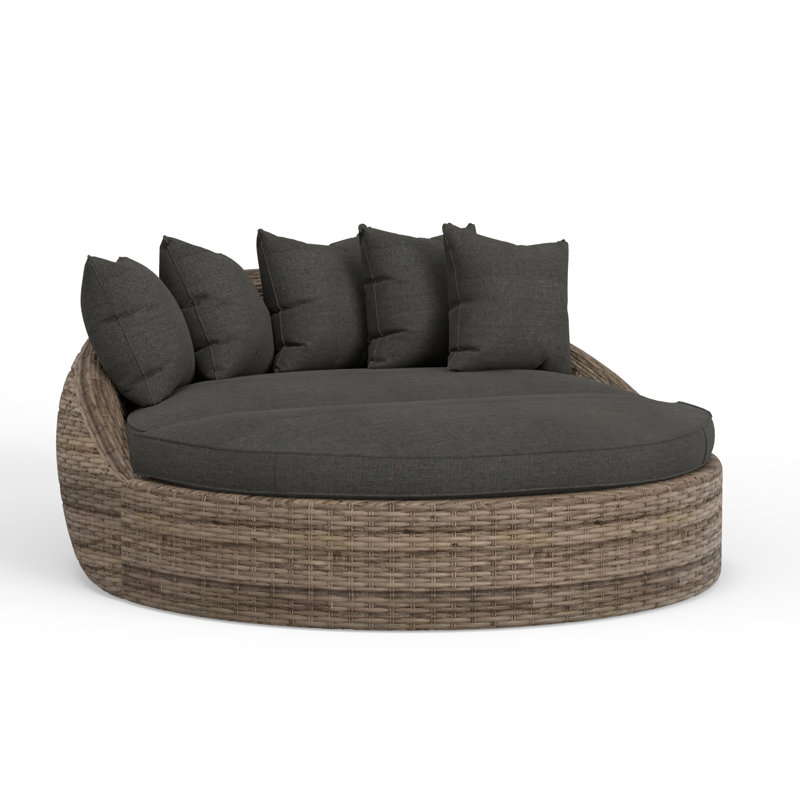 Havana Outdoor 2 - Seat Patio Daybed, Spectrum Carbon Sunbrella® Plainweave