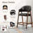 Upholstered Solid Wood Bar Stool Counter Stool-1906351998-1906351999