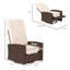 Fauteuils inclinables blanc crème confortables, style extérieur résistant aux intempéries pour les patios