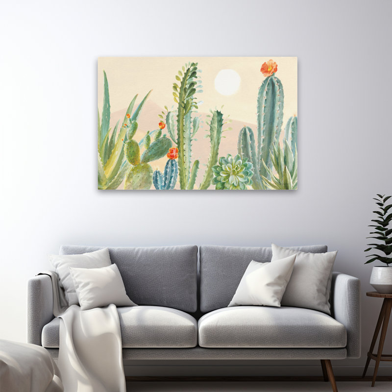 Agave et aloès, serre du désert, art, H 32 po x l 48 po