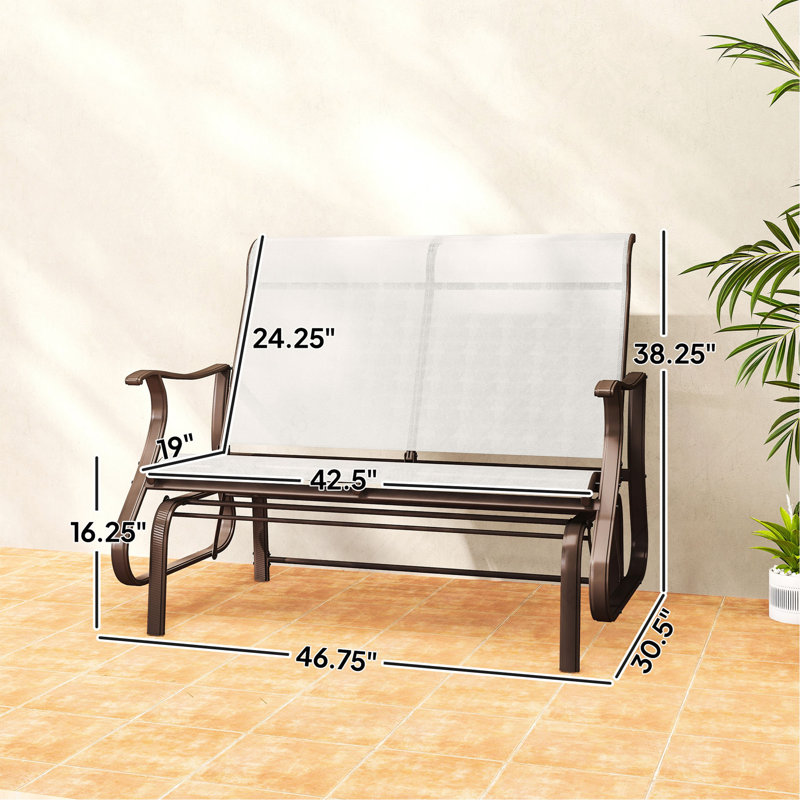 Banc oscillant d'extérieur, fauteuil pour 2 personnes