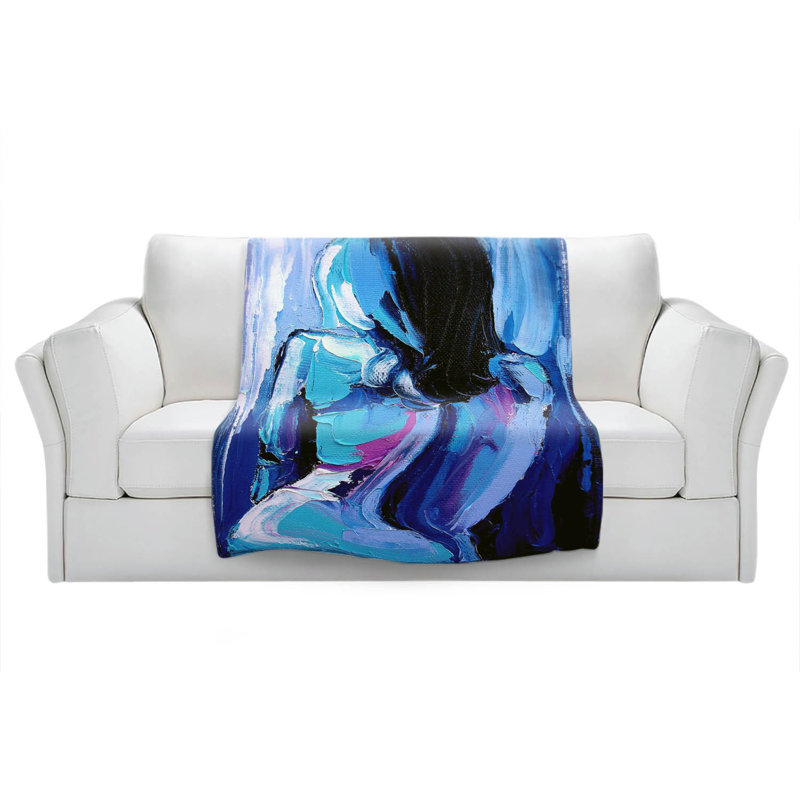 Hand Woven Throw Blanket, 51" x 60"