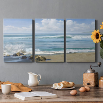 " Sweeping Blue " 3 - Pieces