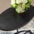  Table Aged Black Aluminum Iron 23" H Oval Side Table