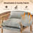 2Pcs Chenille Accent Chair Armchair With Pillow-1175849210