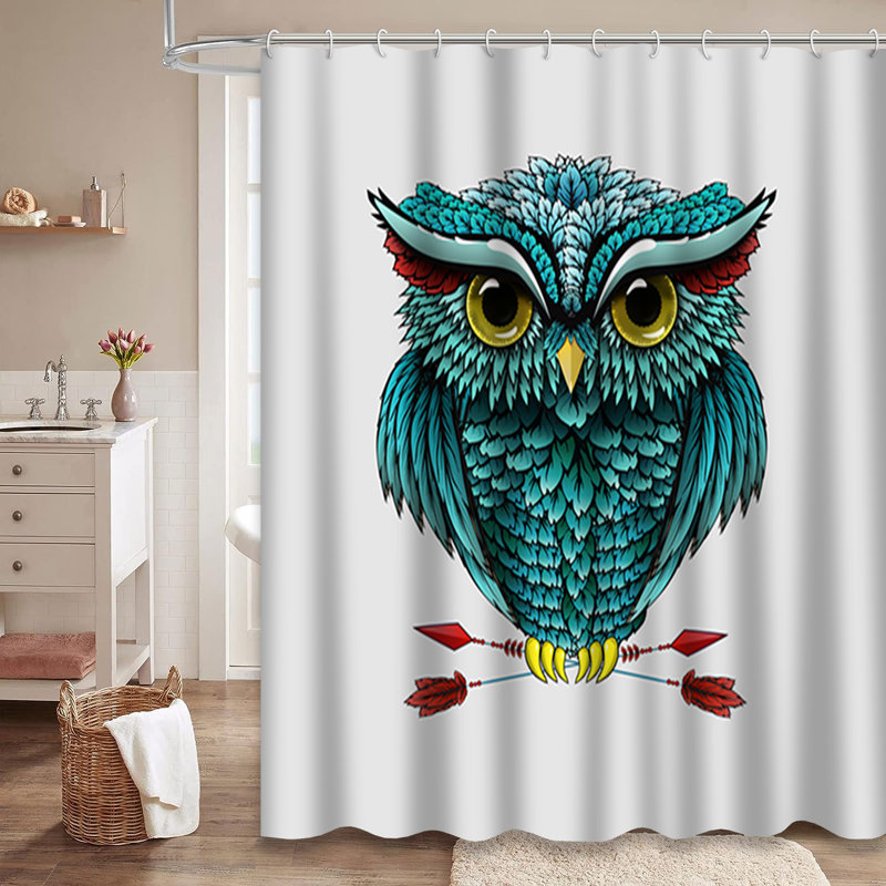 Rideau de douche Owl Arrows, L 72 po x l 78 po