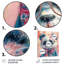 Curious Pink Black Panda Portrait I - Panda Animal Wall Decor-1243031699-1243031701
