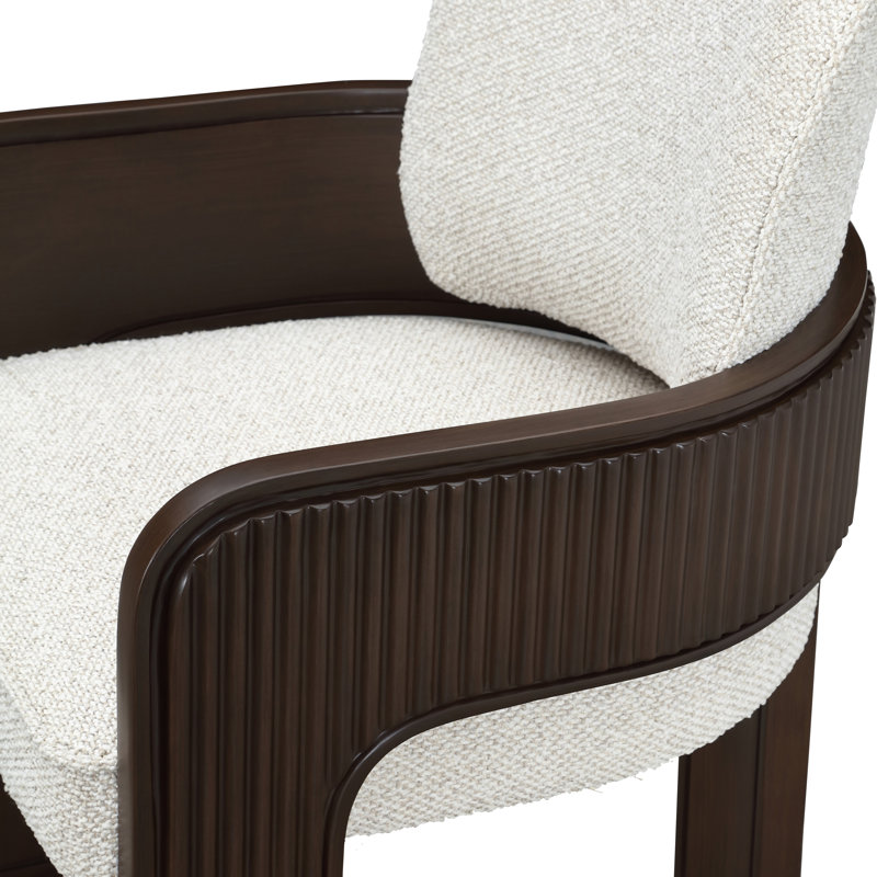 West Kensington Dining Arm Chair - Sea Salt Caramel, Espresso Wood