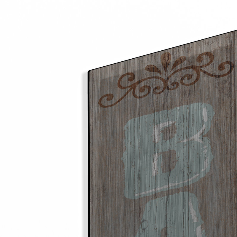  «Bath Sign 1» par Art Licensing Studio, art mural en métal, 12 po x 36 po, H 36 po x l 12 po