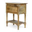 Table d'appoint à 2 tiroirs en bois de manguier peinte à la main, 26 po de hauteur, pour le rangement et la décoration intérieure fabriquée avec trois tiroirs, en bois