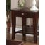 Table de bout moderne en bois brun 1 pièce