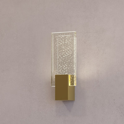  Ribbed Crystal Wall Sconce