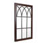 Miroir mural arqué pour fenêtre, H 37,5 po x l 24 po, brun-1593044707