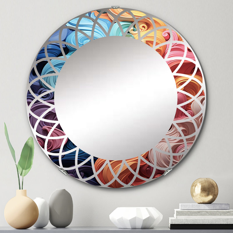 Miroir mural rond Bataan, 24 po x 24 po