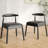Weave Dining Chairs Set of 2, Mid-Century Modern Kitchen Chair with Solid Oak Frame & Handwoven Seat for Living Dining Room-1399176502