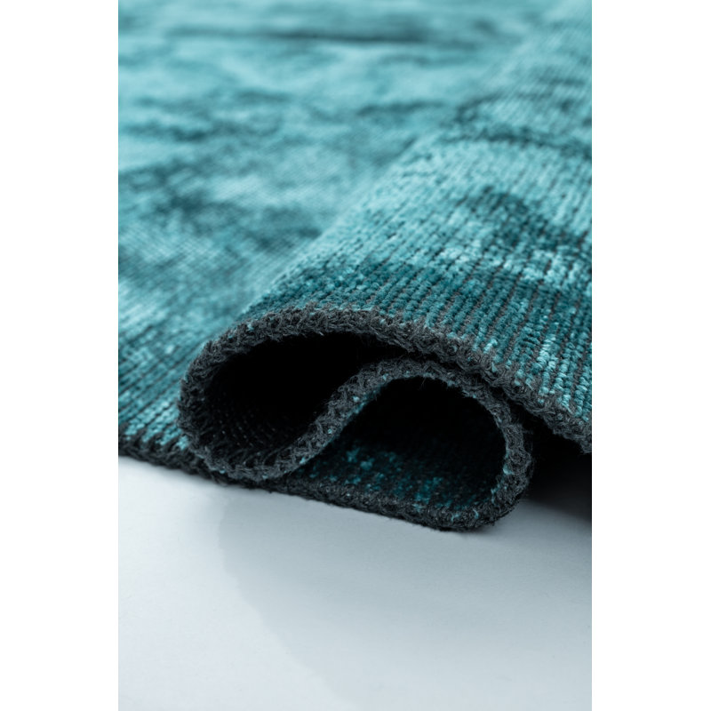 Rapture Abstract Turquoise Area Rug, Rectangle 7'10" x 11'2"