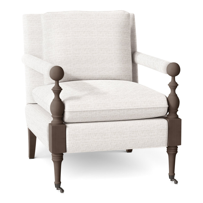 Leslie Armchair, Hazelnut, Perigold Ice Breaker Polar