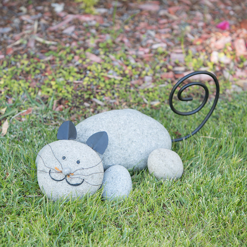 Stone Lying Cat   - 16" x 10"