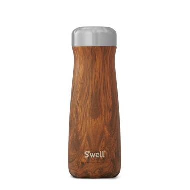 S'well Stainless Steel Tumbler with Clear Slide-Open Lid-18 Fl Oz-Teakwood  Triple-Layered Vacuum-Ins…See more S'well Stainless Steel Tumbler with