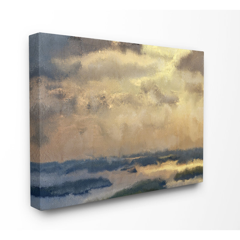 « painting neutral ciel ciel abstract », impression, H 24 po x l 30 po x P 1,5 po, Toile