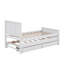 Lit plateforme simple avec tiroirs et lit gigogne-114349994