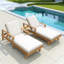 Chaise longue d'extérieur réglable à 5 positions avec structure en bois massif, coussins épais et accoudoirs Jovi-126554040-126554039