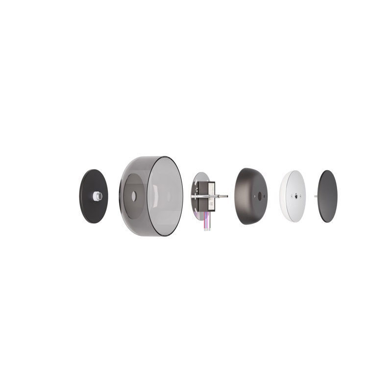 Totem Wall Sconce 3 CCT, Matte Black, Gray