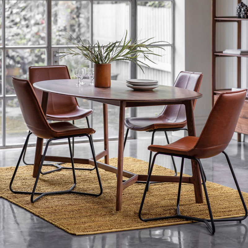 Anza Oak Oval Solid Wood Dining Table