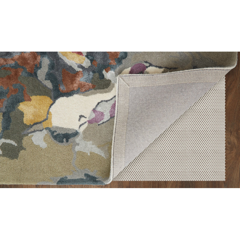 Dafney Transitional Floral & Botanical, Purple/Pink/Green Area Rug, Rectangle 8' x 10'