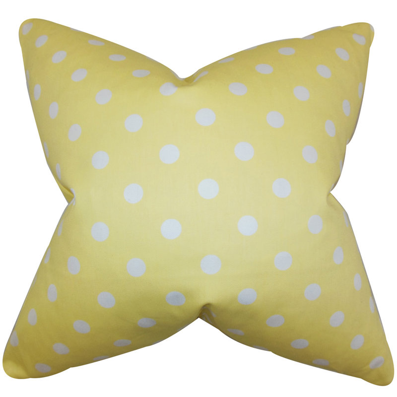 Cotton Polka Dots Sham Set, Standard, Black/White