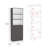 Layton 2 Piece Home Bookcase Set, 49" Wide With 8 Shelves And Double Door Cabinet, Living Room Set Matte Gray - White-85297647