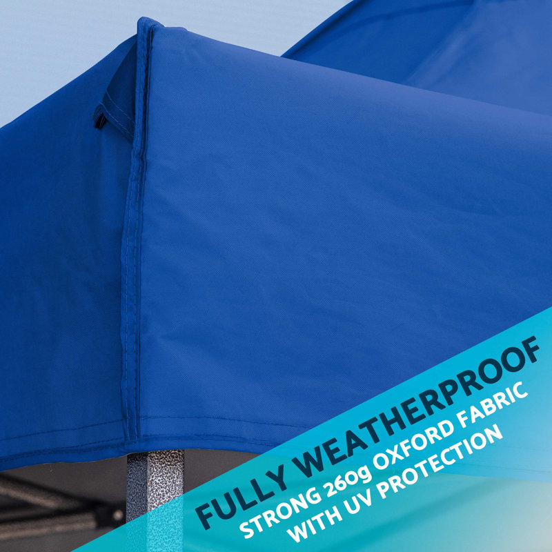 Premium 3m x 6m Steel Pop-Up Gazebo, Blue