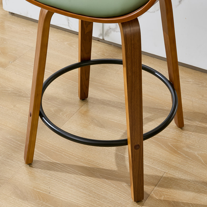 Tabouret pivotant 30 po avec repose-pieds Modern, Tabouret de bar (siège d'une hauteur de 30 po), Vert