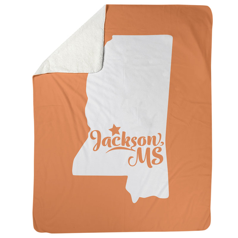 Jeté mississippi polaire jackson, Orange, l 52,5 po x L 62,5 po