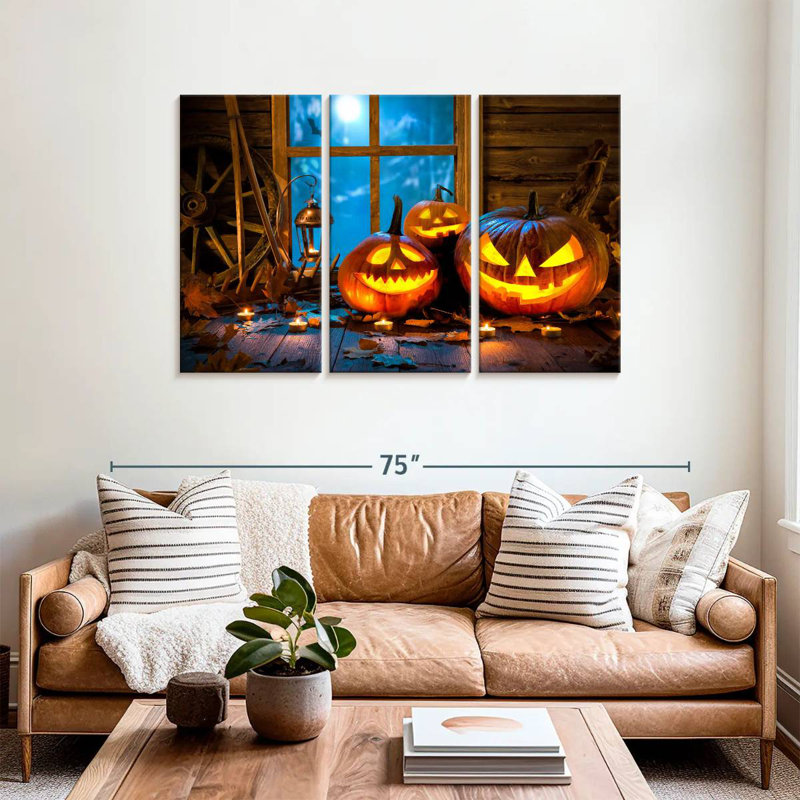 Citrouille d'Halloween Lelend, H 36 po x l 57 po